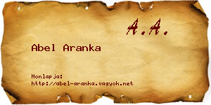 Abel Aranka névjegykártya